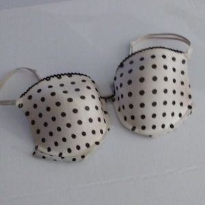 Victoria's Secret Beige Bra with Pale Black Dots